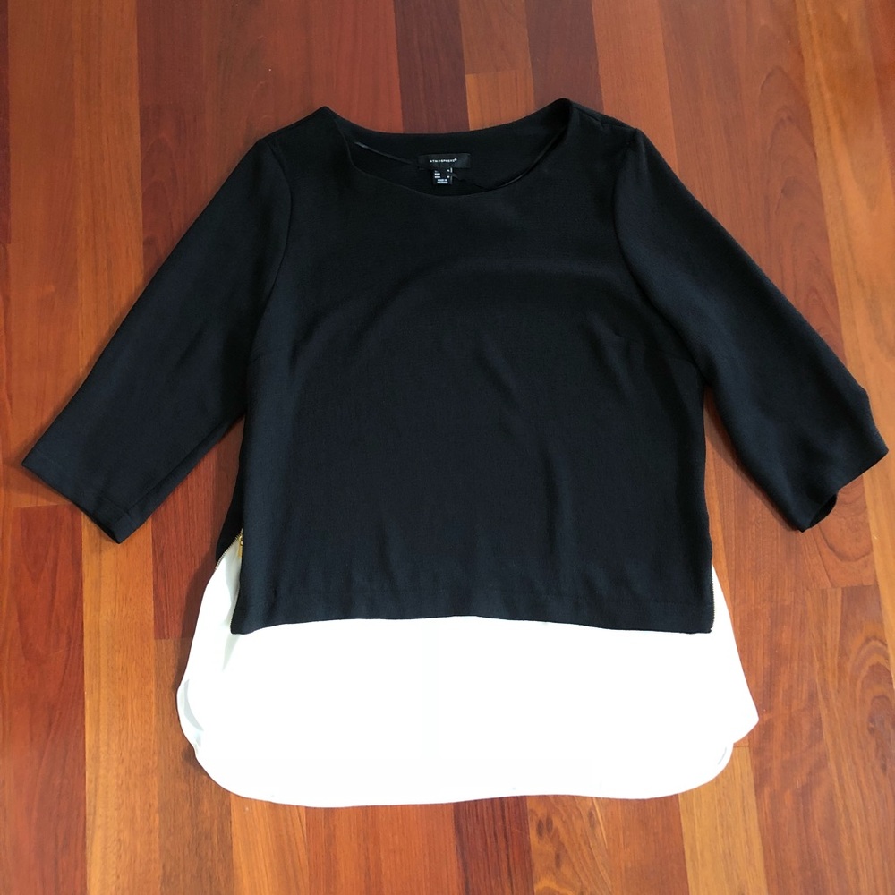 Black and White Layered Top